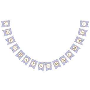 Poeder Lavendel Goud Bloemen Moderne Elegante Brui Vlaggetjes