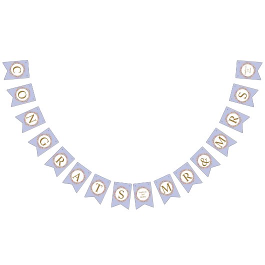 Poeder Lavendel Goud Bloemen Moderne Elegante Brui Vlaggetjes (Alle)