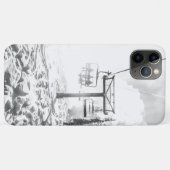 Poeder op de heuvel // Zwart-wit Case-Mate iPhone Case (Achterkant (horizontaal))