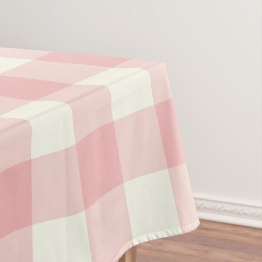Poeder Roze Gingham / Buffalo Check Tablecloth Tafelkleed (Voorbeeld)