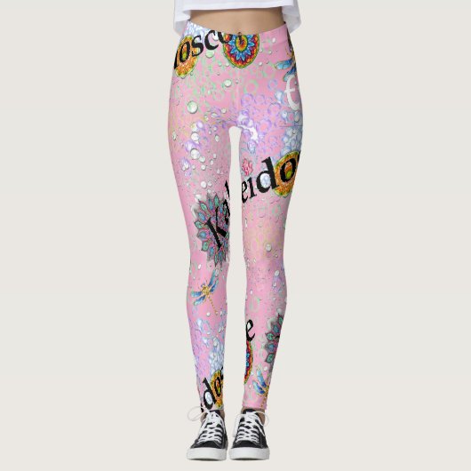 Poeder Roze Snoep Floss Leggings (Voorkant)