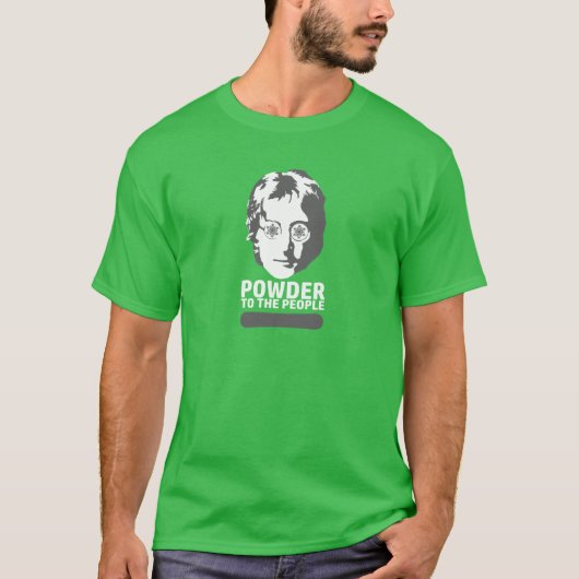 Poeder voor het volk (snowboard) t-shirt (Voorkant)