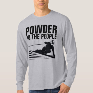 POEDER VOOR MENSEN SNEEUWSKI-T-SHIRS T-SHIRT