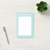 Poederblauw Modern gepersonaliseerd veelzijdig Post-it® Notes (Kantoor)
