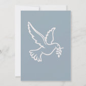 Poederblauwe duif bevestiging kaart (Achterkant)