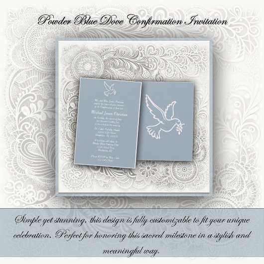 Poederblauwe duif bevestiging kaart