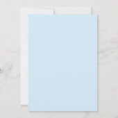 Poederblauwe Hortensia Bruiloft Kaart (Achterkant)