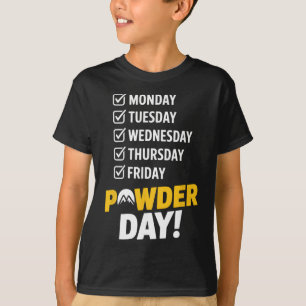 Poederdag Checklijst Weekend Skigebied Snowboarden T-shirt