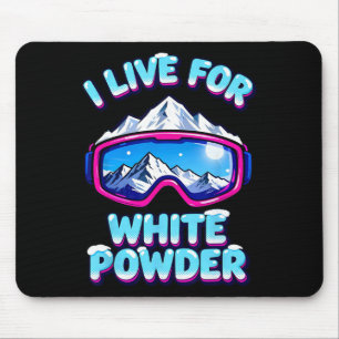 Poedersneeuw Skiën Retro Skiebril Berg Muismat