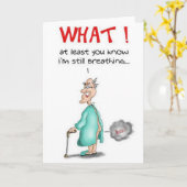 Poeende Oude Man Kaart (Gele Bloem)