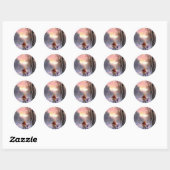 Poeh en biggetwinter ronde sticker (Vel)