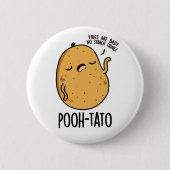 Poeh-tato Funny Potato Pun Ronde Button 5,7 Cm (Voorkant)