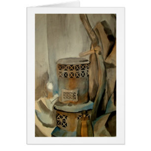 Poêle à bois et sythe