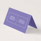 Poêles violets Carte de fidélité professionnelle p (Dos)