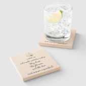 Poem Bee Stenen Onderzetter (Zijkant)