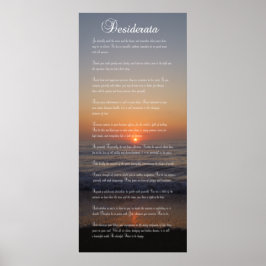 POEM DESIDERATA POSTER