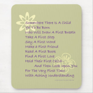 Poem for New Parents Mousepad Muismat