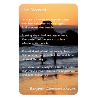 Poem Magnet de cuisine - Le moment - avec photo