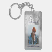 Poem Memorial Keepsake Angel Sky Clouds Sleutelhanger (Voorkant Links)