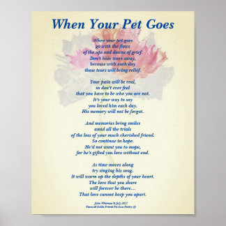 Poem: missen sympathie van mannelijk huisdier FLST Poster