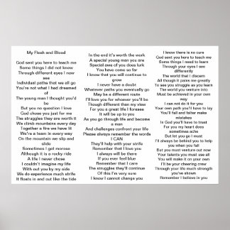 Poem voor ouders van kinderen met het Aspergers-sy Poster