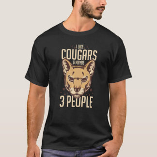 Poema Berg Leeuw Dier Kat Hoofd  Schattige Wildeka T-shirt