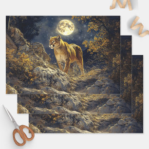 Poema in het Maanlicht Wildlife Art Decoupage Inpakpapier Vel