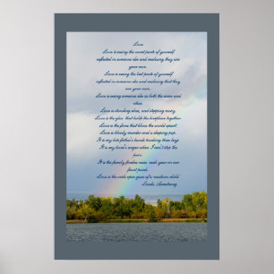 Poème Amour Avec Poster Photo Arc-En-Ciel