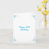 Poème amusant pour la carte femme de 60e anniversa (Fleur jaune)