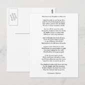 Poème Art-Love de carte postale 9 (Devant / Derrière)