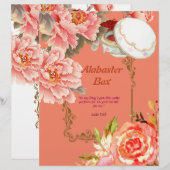 Poème boîte d'albâtre papier personnalisé (Devant / Derrière)