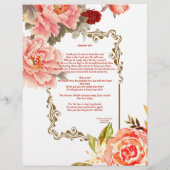 Poème boîte d'albâtre papier personnalisé (Dos)