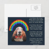 Poème Carte Postale Dieu Bénisse Les Chiens (Devant / Derrière)