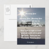 Poème Carte Postale Matin Star Par Ladee Basset (Devant / Derrière)