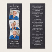 Poème commémoratif 3 Photo Signet de prière funéra (Devant & derrière)