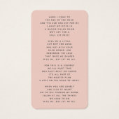 Poème commémoratif en mémoire d'amour (Dos)