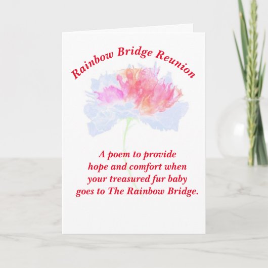 Poème : Confort Pour Perdre Un Animal ; FL, Carte  (Devant)