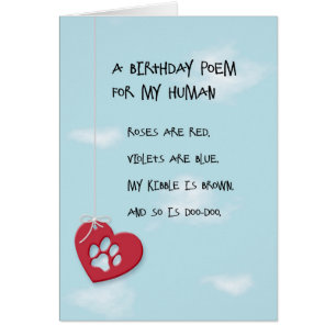 Poème d'anniversaire amusant du chien