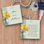 Poème d'appréciation de maman En vichy vert et jon<br><div class="desc">Un cadeau d'appréciation pour la maman - parfait pour la journée de la mère, l'anniversaire ou juste parce que. Le porte-clés est décoré à l'avant et à l'arrière d'un bocal de jonquilles de printemps en fleurs et d'un en vichy de ferme de campagne verdoyant. Le poème de maman est entièrement...</div>