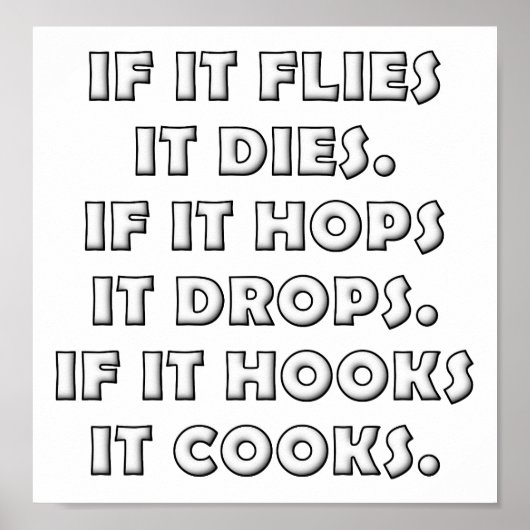 Poème de chasse Affiche de chasse drôle (Devant)