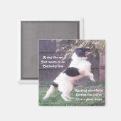 Poème De Cheval De Chien Magnet Par Ladee Basset (Recto/Verso)