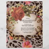 Poème de concepteur Papier fixe personnalisé (Dos)