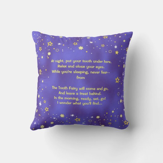 Poème de dents Starry Night Tooth Coussin (Verso)