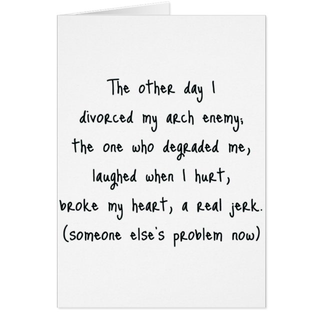 Poème de divorce (Devant)