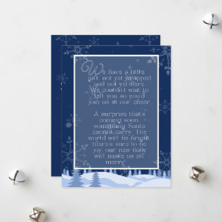 Poème de Faire-part de grossesse | Carte simple po