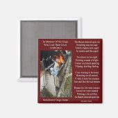 Poème de feu de chien Magnet Manchester (Recto/Verso)