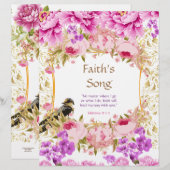 Poème de la Foi sur la chanson Papier personnalisé (Devant / Derrière)