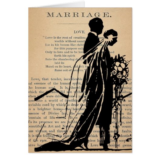 Poème de mariage par la silhouette de marié de (Devant)
