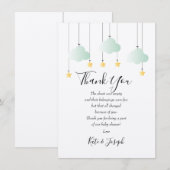 Poème de Merci de Baby shower Twinkle (Devant / Derrière)