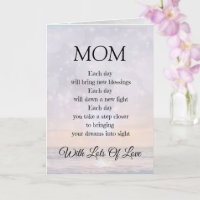 Poème de motivation MAMAN conception Carte de vœux